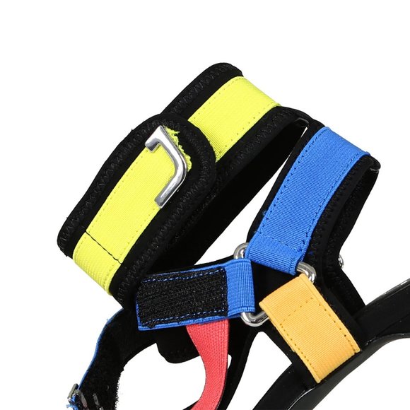 NEW🔥 Multi Color Hook Loop Ankle Strap Gladiator Sandal Open Toe Stiletto Heel - Picture 7 of 7